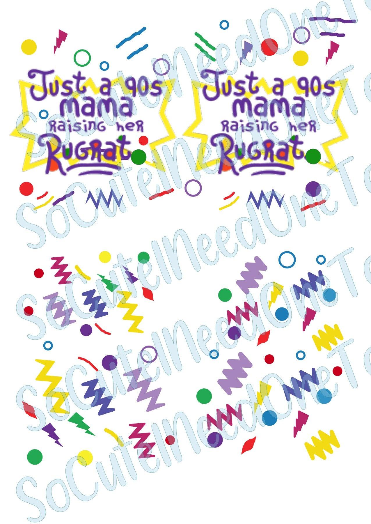 Rugrat - 90's Mama Waterslide Decals - SoCuteINeedOneToo