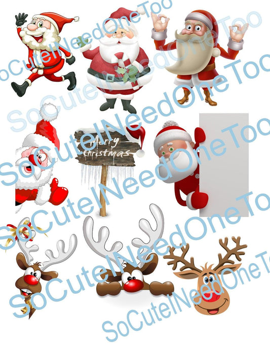 Santa Clause on Clear or White Waterslide Paper - SoCuteINeedOneToo