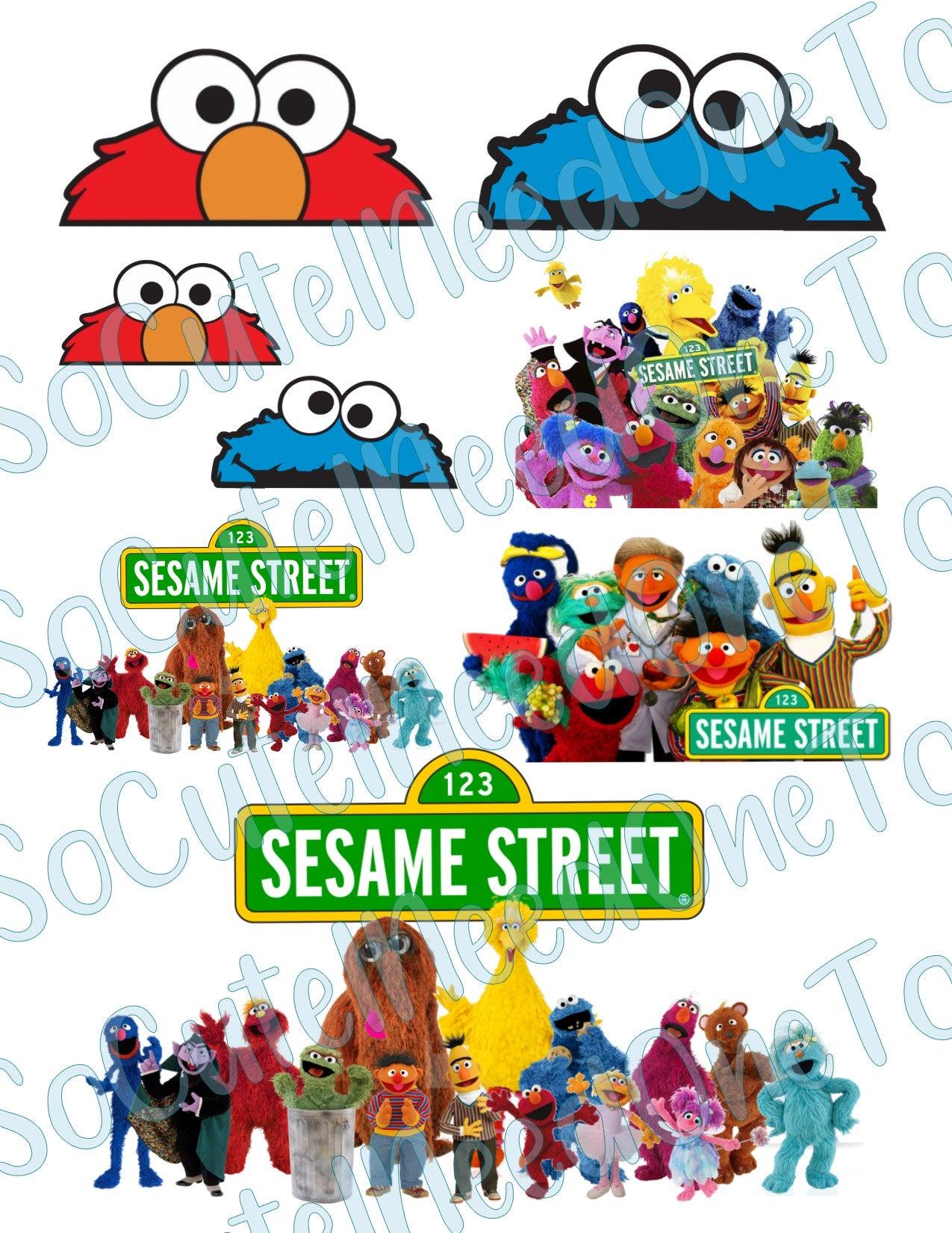 Sesame Street #2 on Clear/White Waterslide Paper Ready To Use - SoCuteINeedOneToo