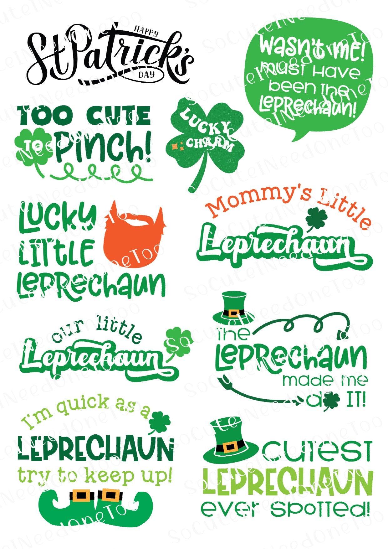 St. Patrick's Day #1 Waterslide Decals - SoCuteINeedOneToo