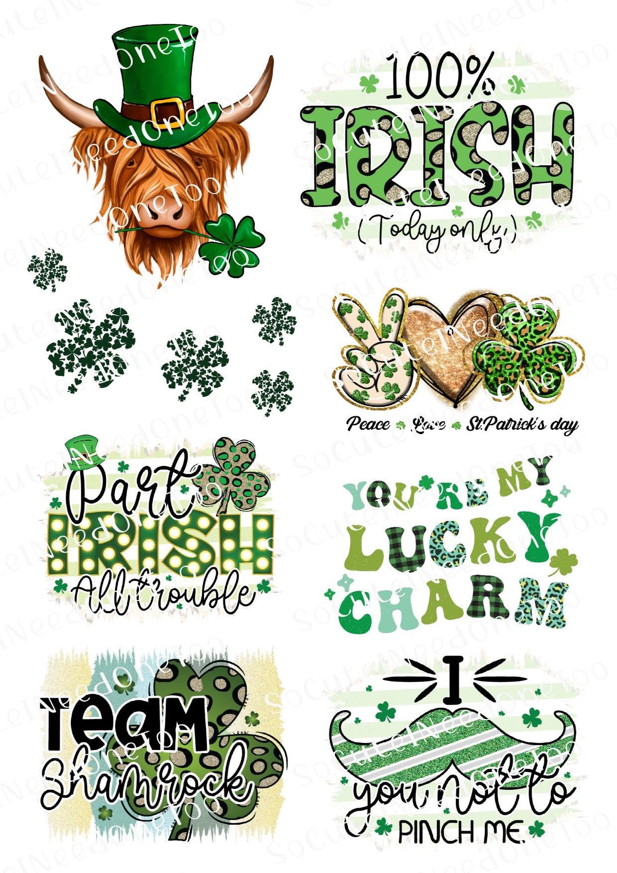 St. Patrick's Day #15 Waterslide Decals - SoCuteINeedOneToo