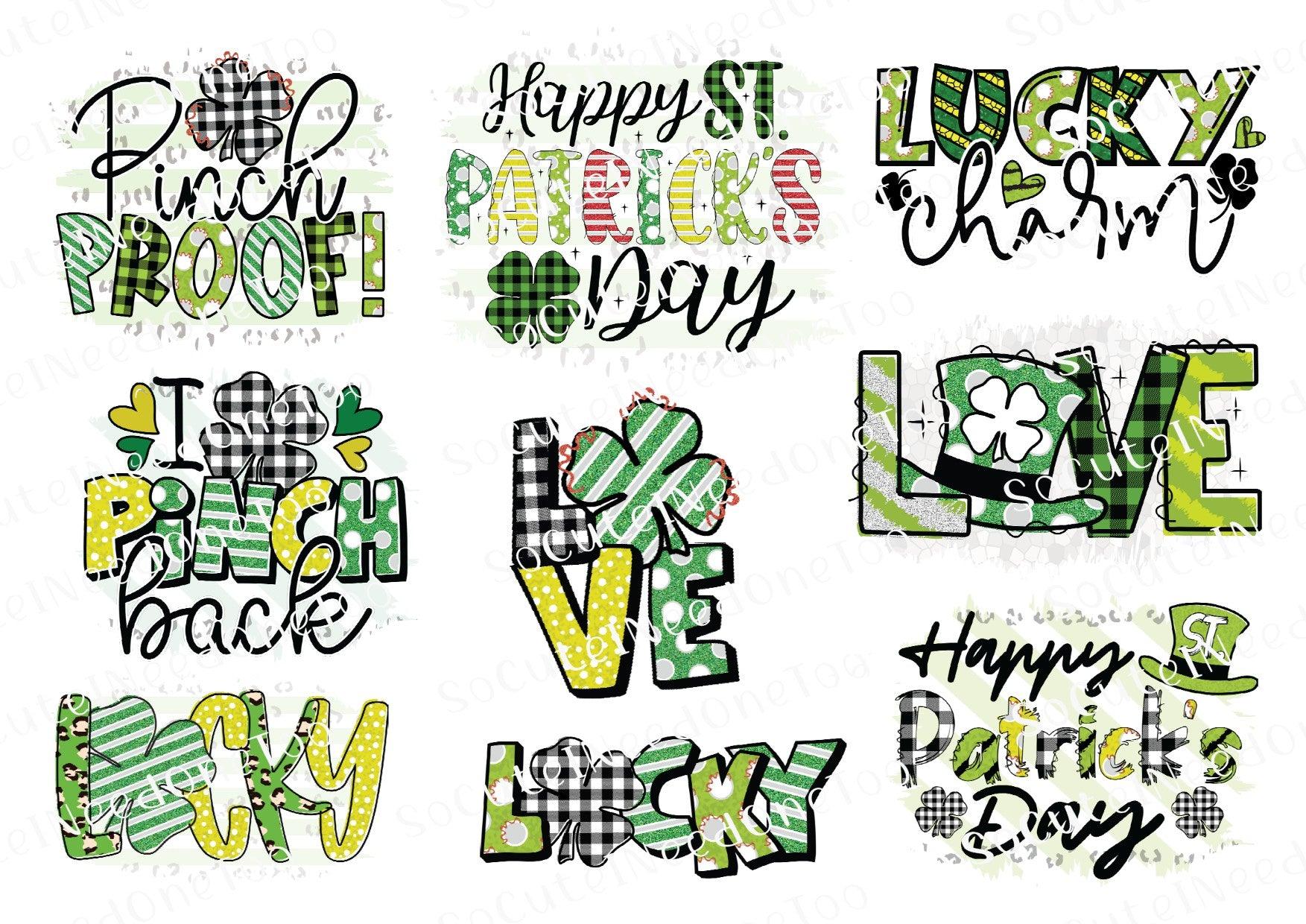 St. Patrick's Day #7 Waterslide Decals - SoCuteINeedOneToo