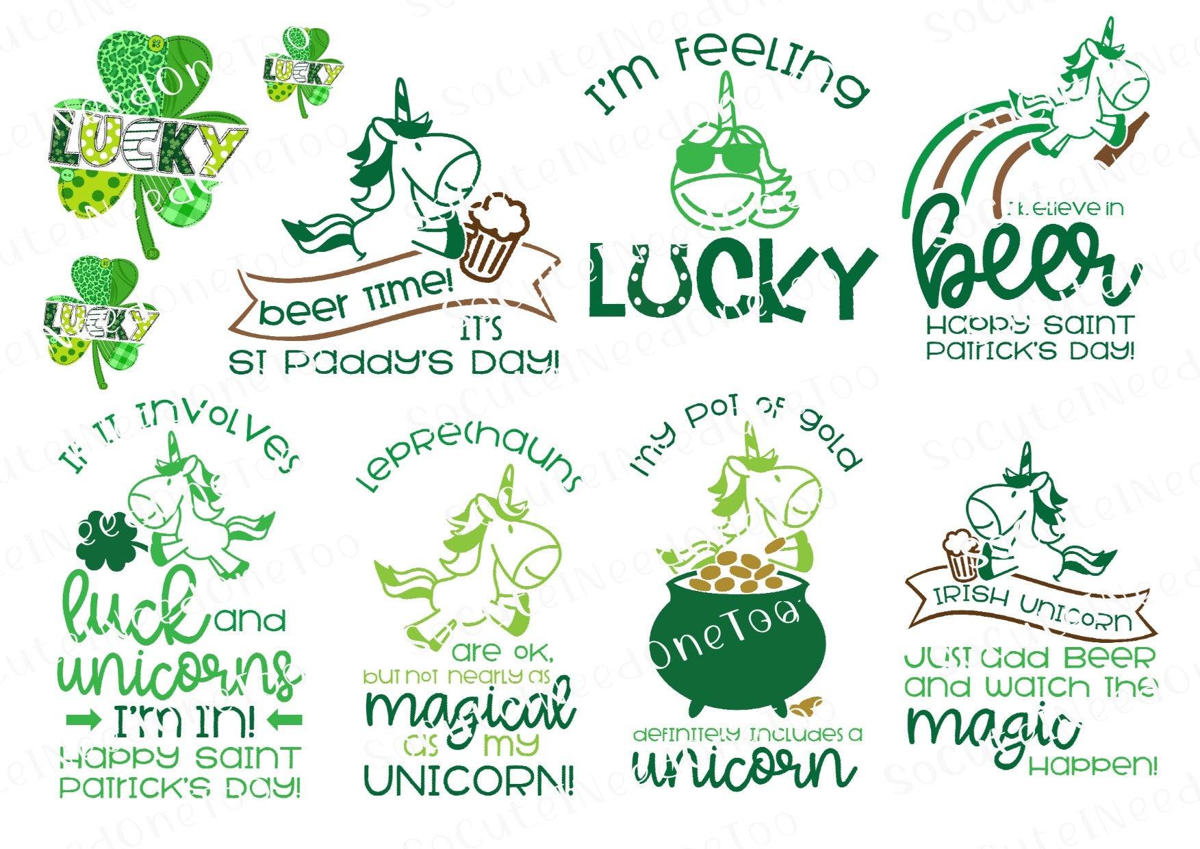 St. Patrick's Day #9 Waterslide Decals - SoCuteINeedOneToo