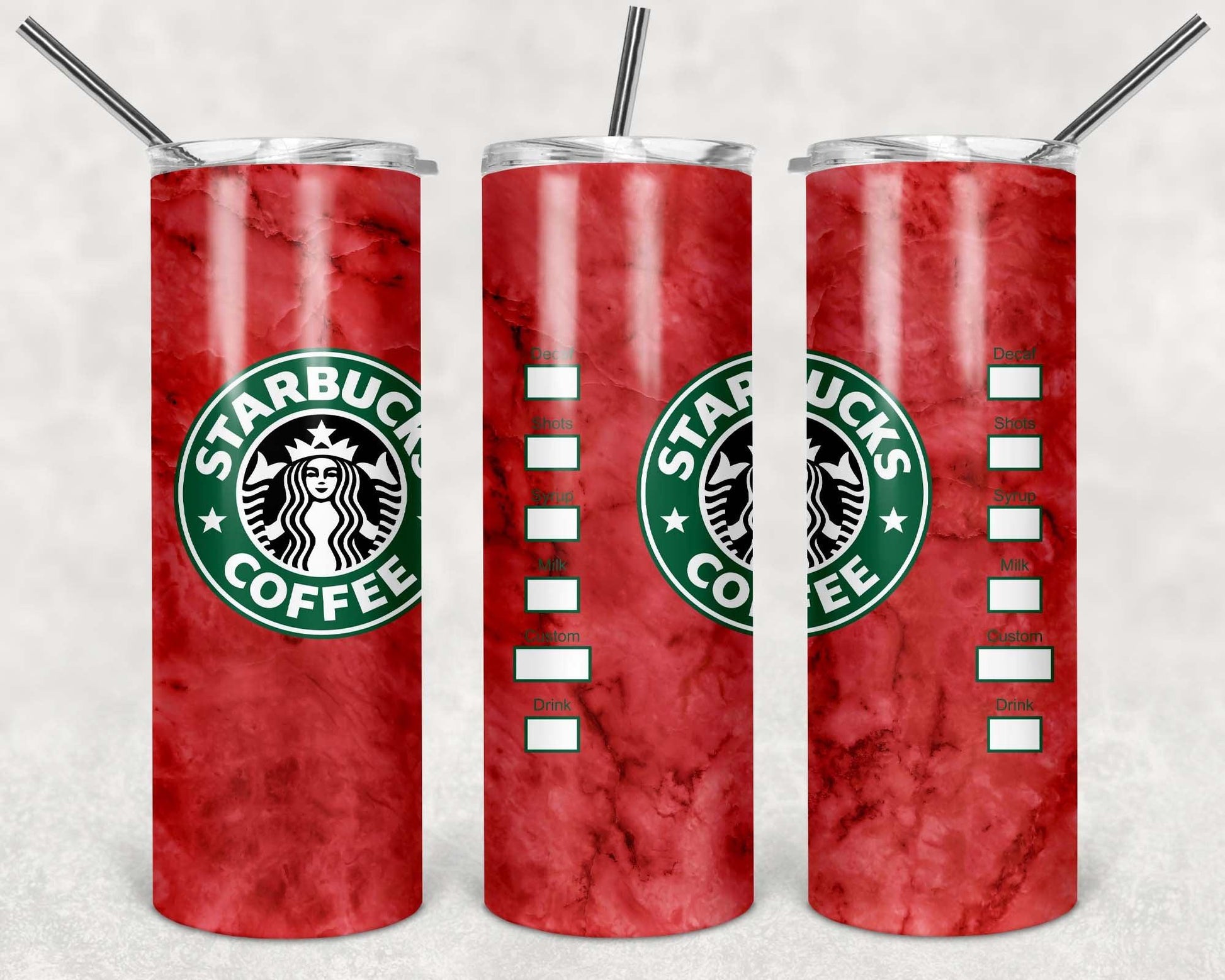 Starbucks Wraps 12 Options Waterslide Wraps - SoCuteINeedOneToo