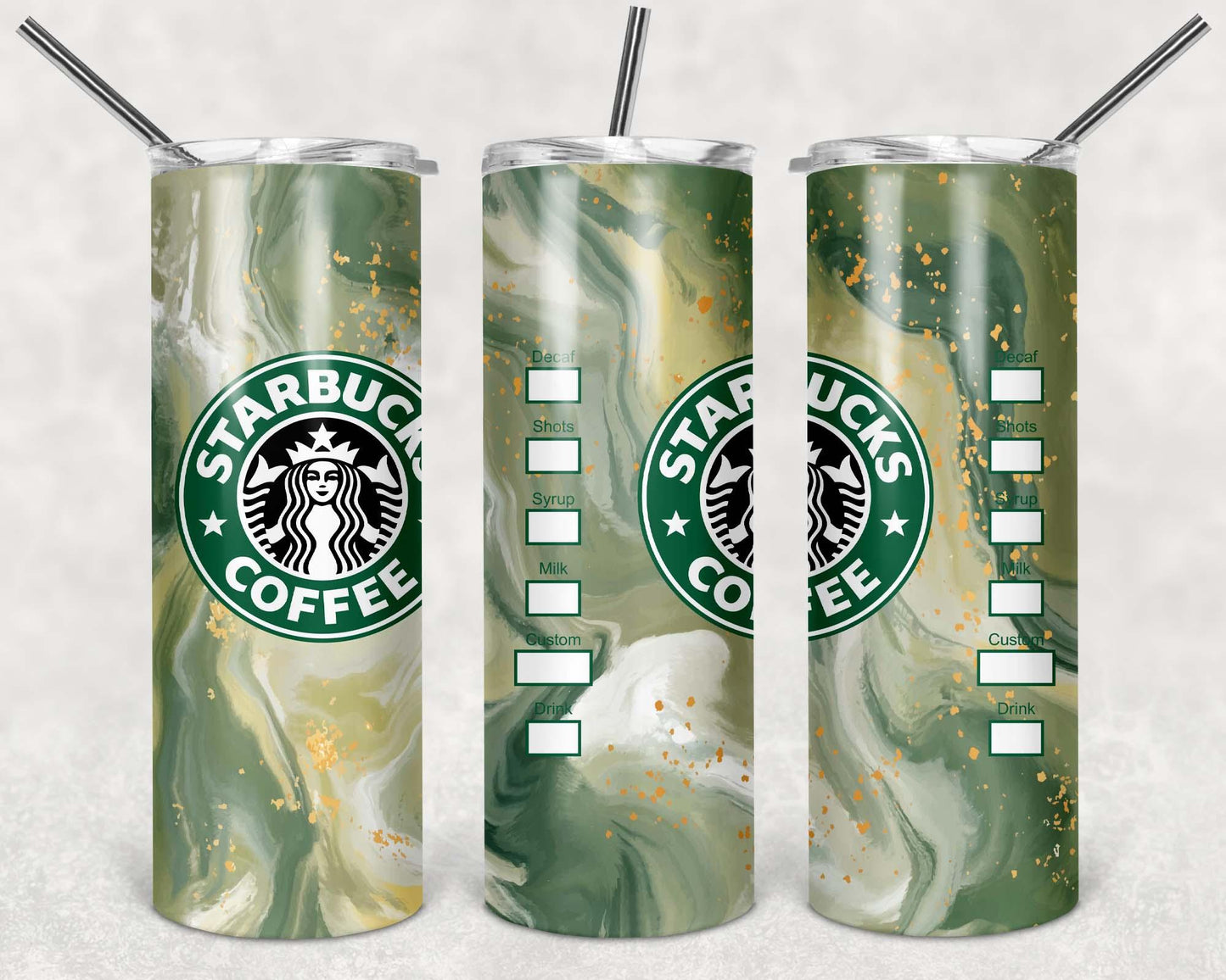 Starbucks Wraps 12 Options Waterslide Wraps - SoCuteINeedOneToo