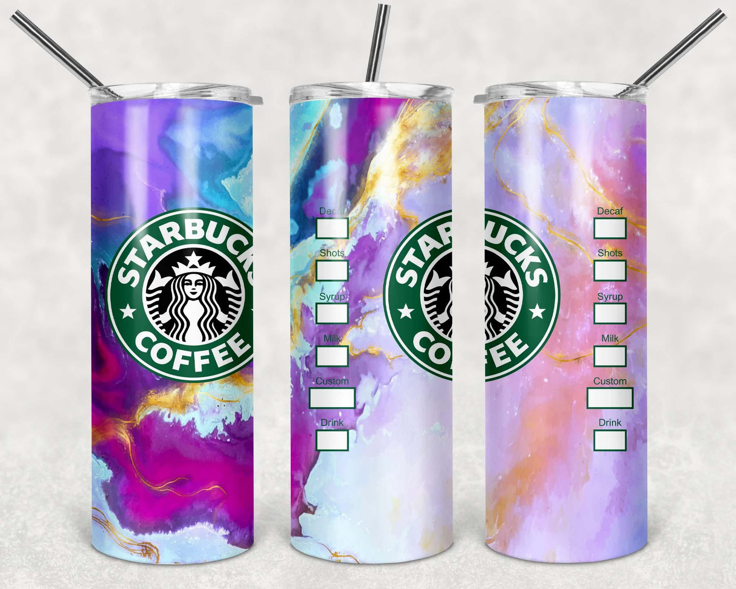 Starbucks Wraps 12 Options Waterslide Wraps - SoCuteINeedOneToo