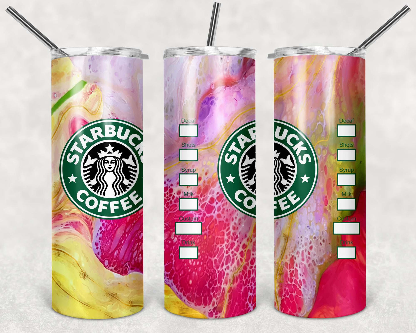 Starbucks Wraps 12 Options Waterslide Wraps - SoCuteINeedOneToo