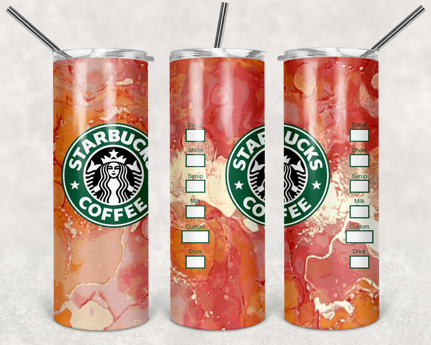 Starbucks Wraps 12 Options Waterslide Wraps - SoCuteINeedOneToo