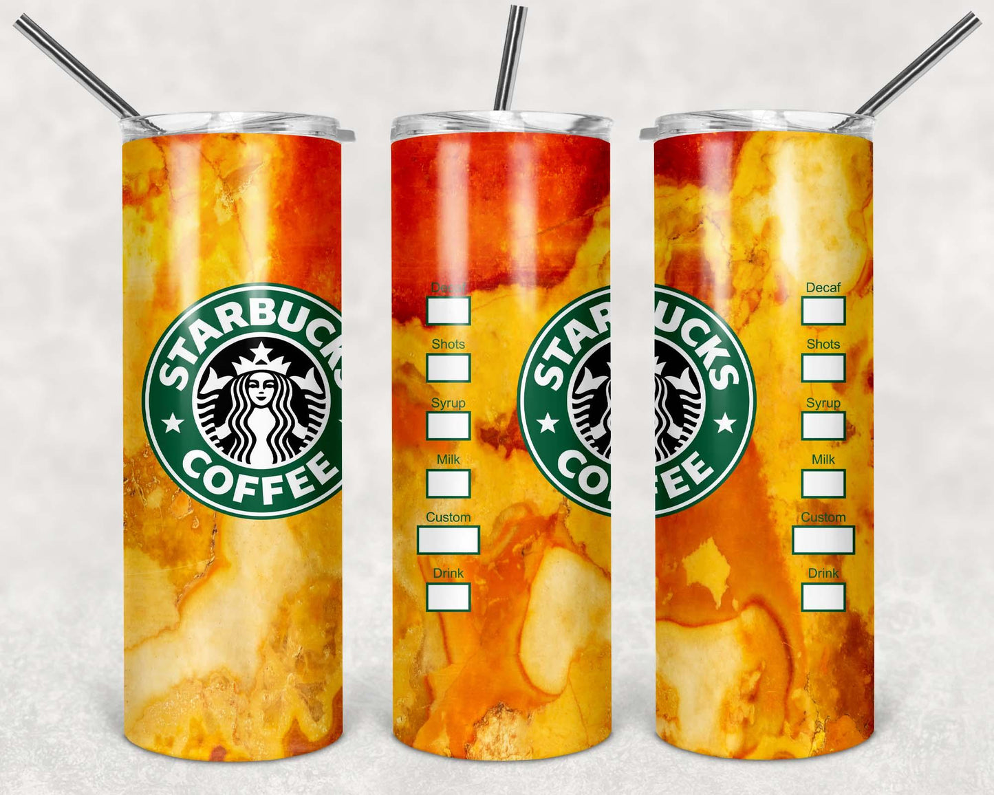 Starbucks Wraps 12 Options Waterslide Wraps - SoCuteINeedOneToo