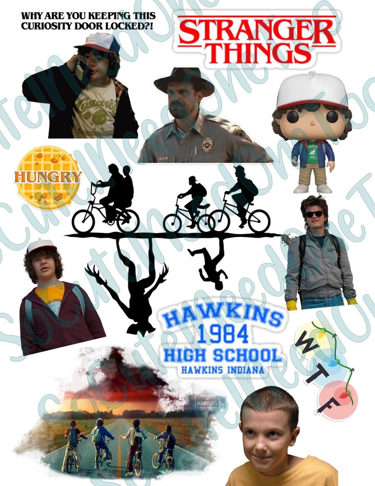 Stranger Things On Clear/White Waterslide Paper - Ready To Use - SoCuteINeedOneToo