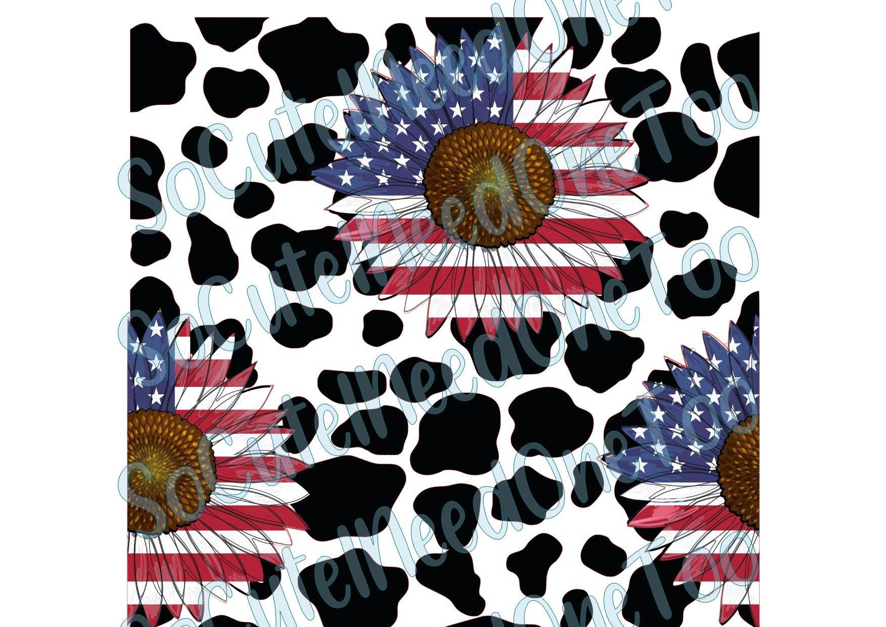 Sunflower American Cow Waterslide Wrap - SoCuteINeedOneToo