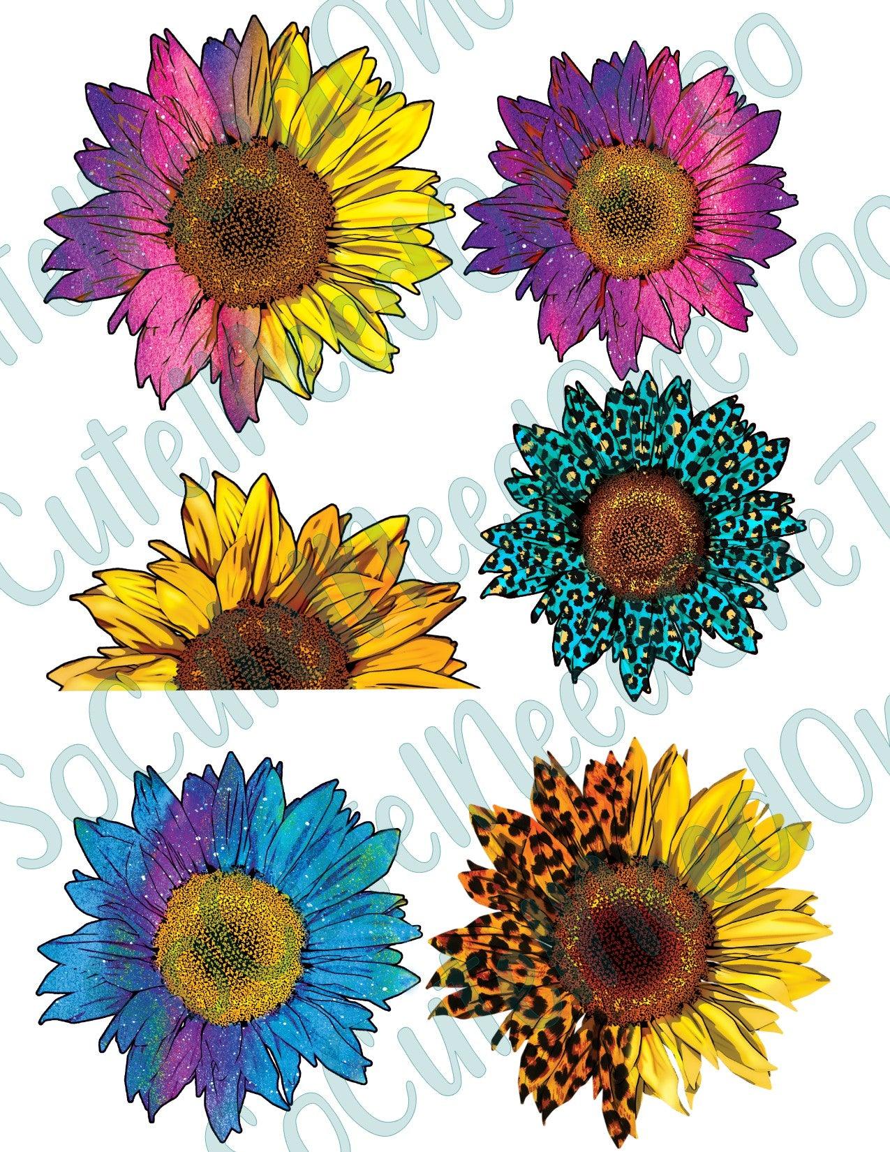 Sunflowers #3 On Clear Water Slide Paper Sealed and Ready To Use - SoCuteINeedOneToo