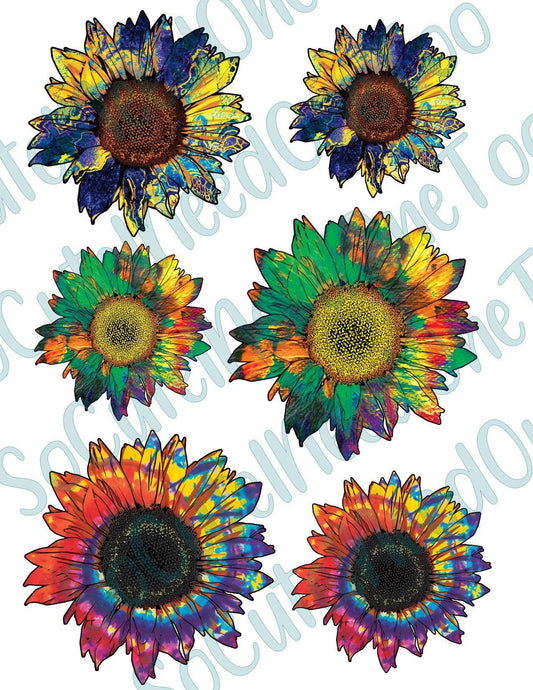 Sunflowers #4 On Clear Water Slide Paper Sealed and Ready To Use - SoCuteINeedOneToo