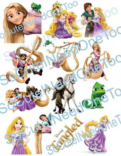 Tangled on Clear/White Waterslide Paper Ready To Use - SoCuteINeedOneToo