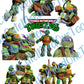 Teenage Mutant Ninja Turtles #1 & #2 on Clear/White Waterslide Paper - Ready To Use - SoCuteINeedOneToo