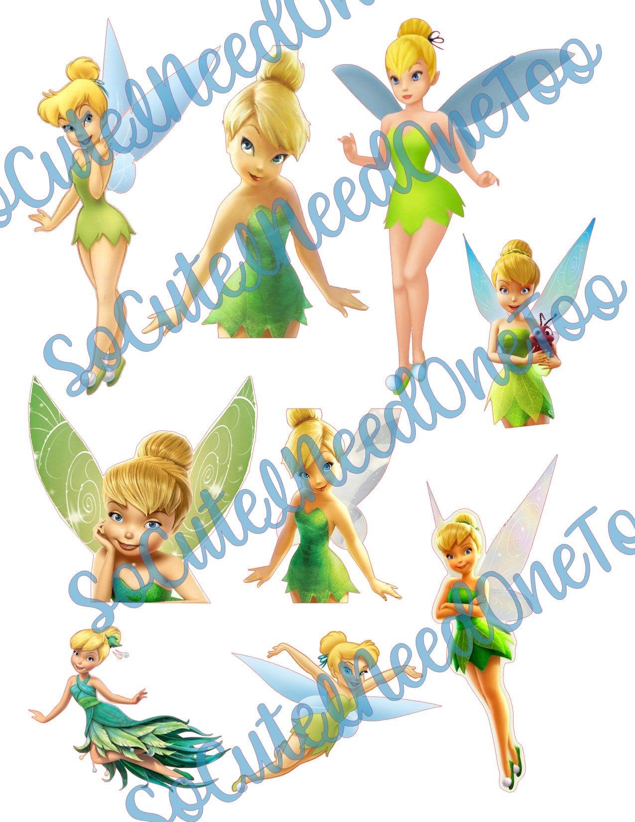 Tinkerbell on Clear/White Waterslide Paper Ready To Use - SoCuteINeedOneToo