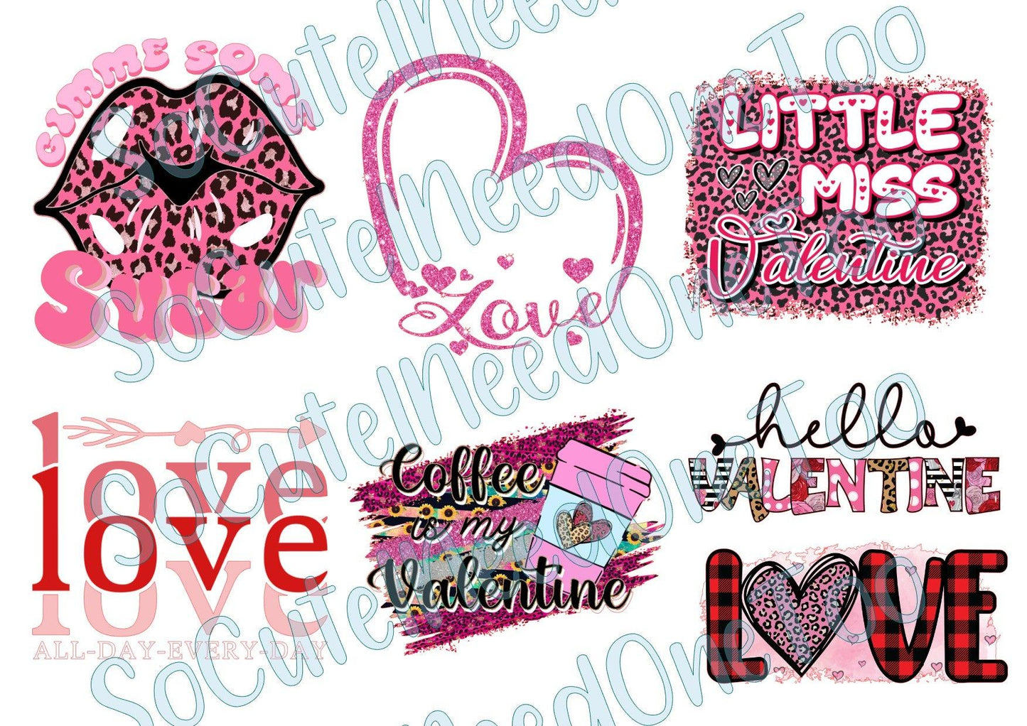 Valentine's Love #3 Waterslide Decals - SoCuteINeedOneToo