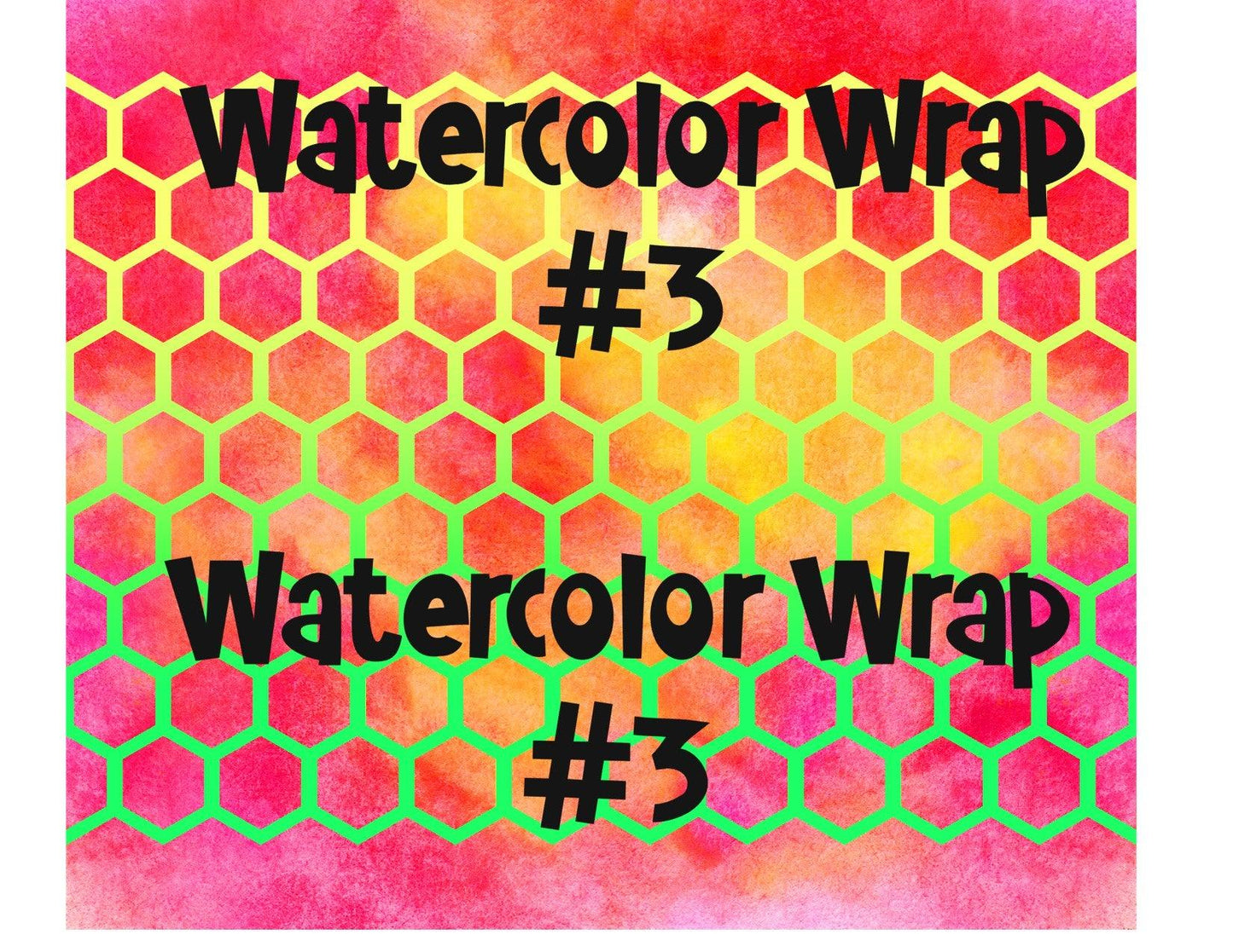 Watercolor Honeycomb Wraps #1, #2, #3 Waterslide Wrap - SoCuteINeedOneToo