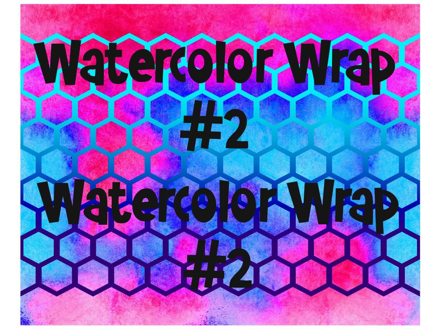 Watercolor Honeycomb Wraps #1, #2, #3 Waterslide Wrap - SoCuteINeedOneToo