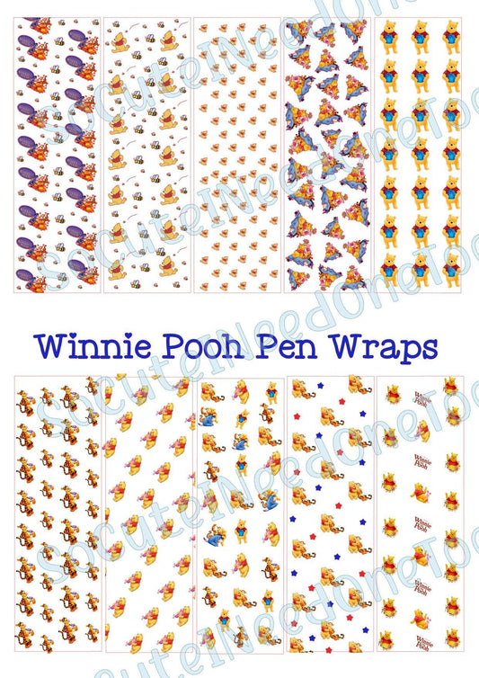 Winnie Pooh Pen Wraps - SoCuteINeedOneToo