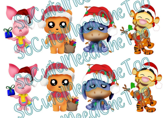 Winnie The Pooh - Christmas Decals - SoCuteINeedOneToo