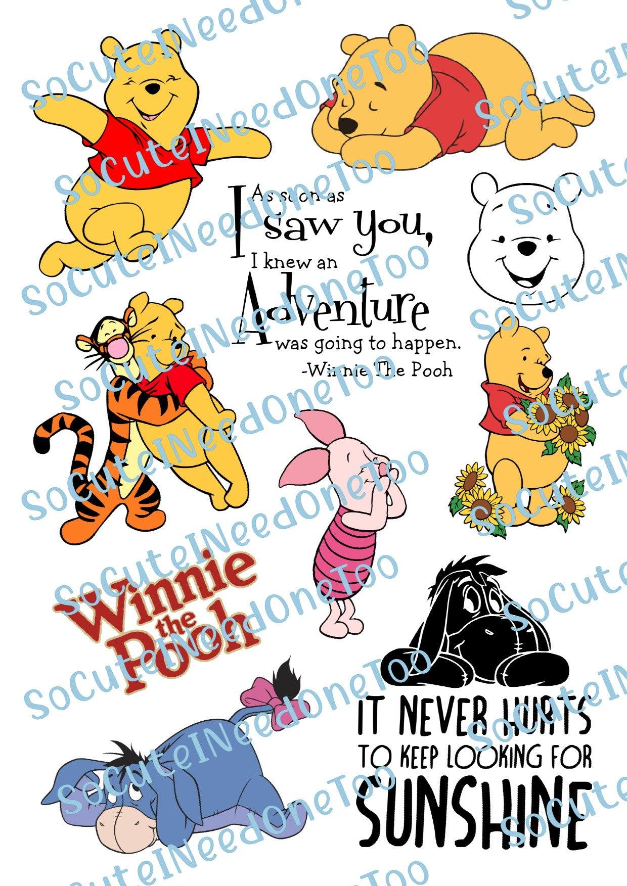 Winnie The Pooh H Waterslide Decals - SoCuteINeedOneToo