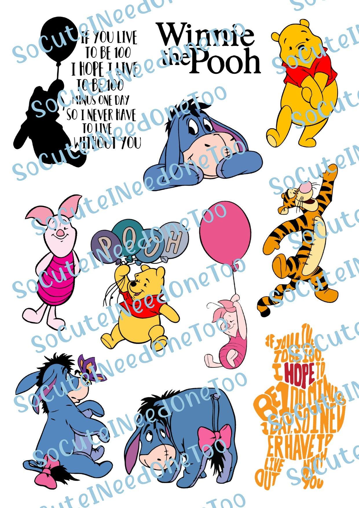 Winnie The Pooh I Waterslide Decals - SoCuteINeedOneToo