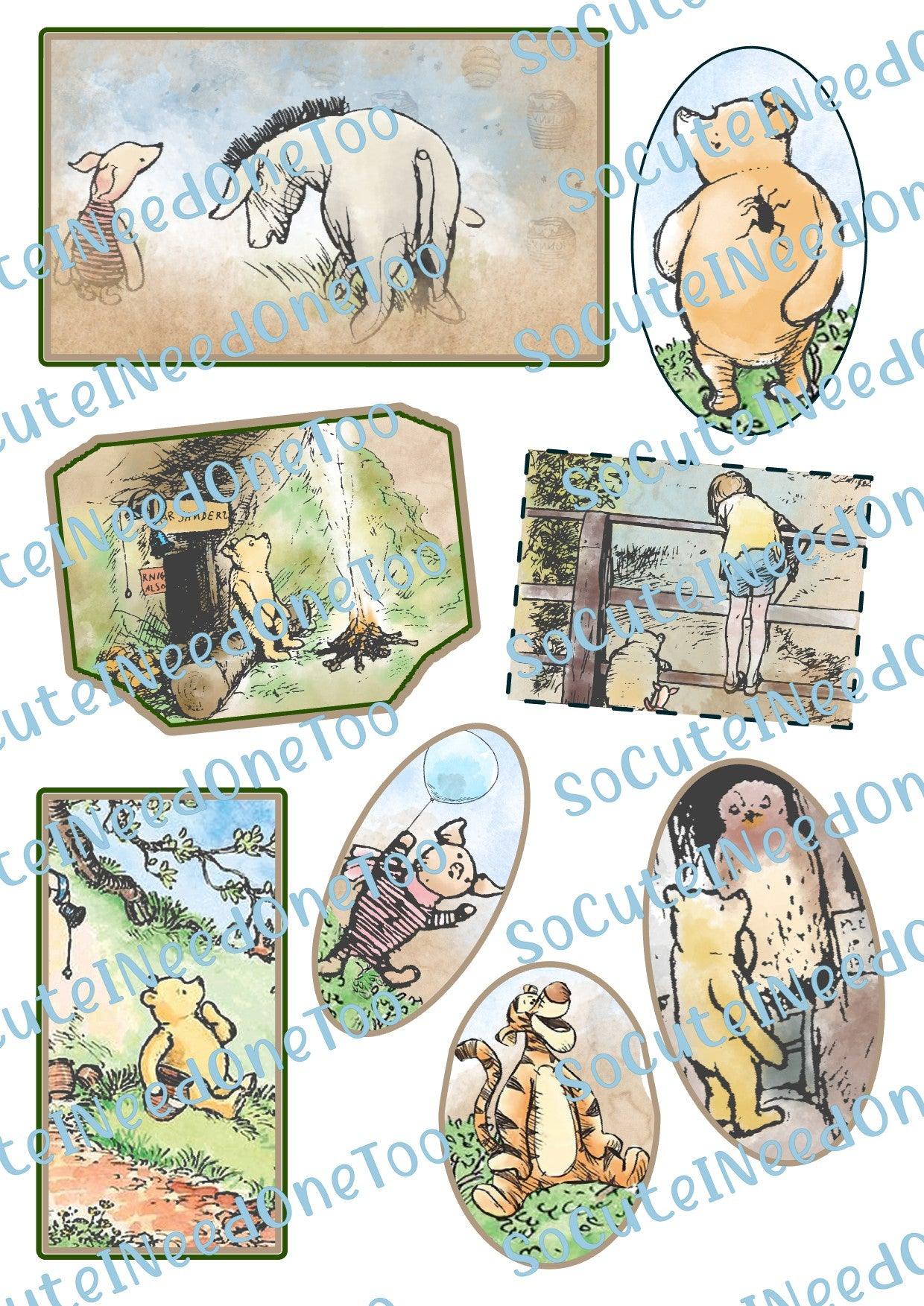 Winnie the Pooh Scrapbook #2 Decals - SoCuteINeedOneToo