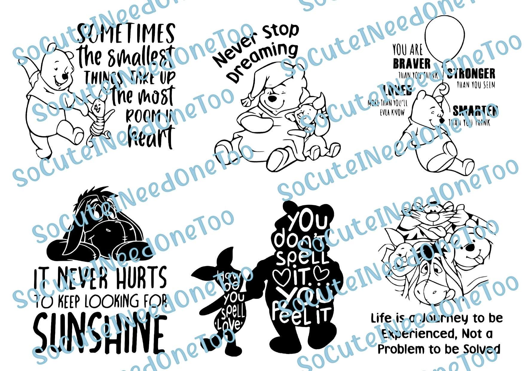 Winnie The Pooh Silhouette Decals - SoCuteINeedOneToo