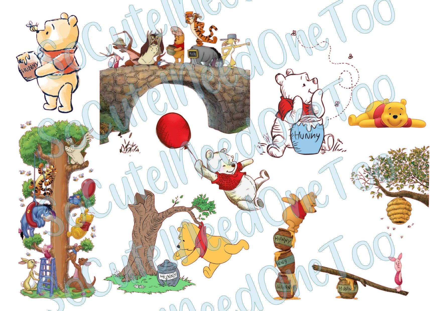 Winnie the Pooh Trees Waterslide Decals - SoCuteINeedOneToo